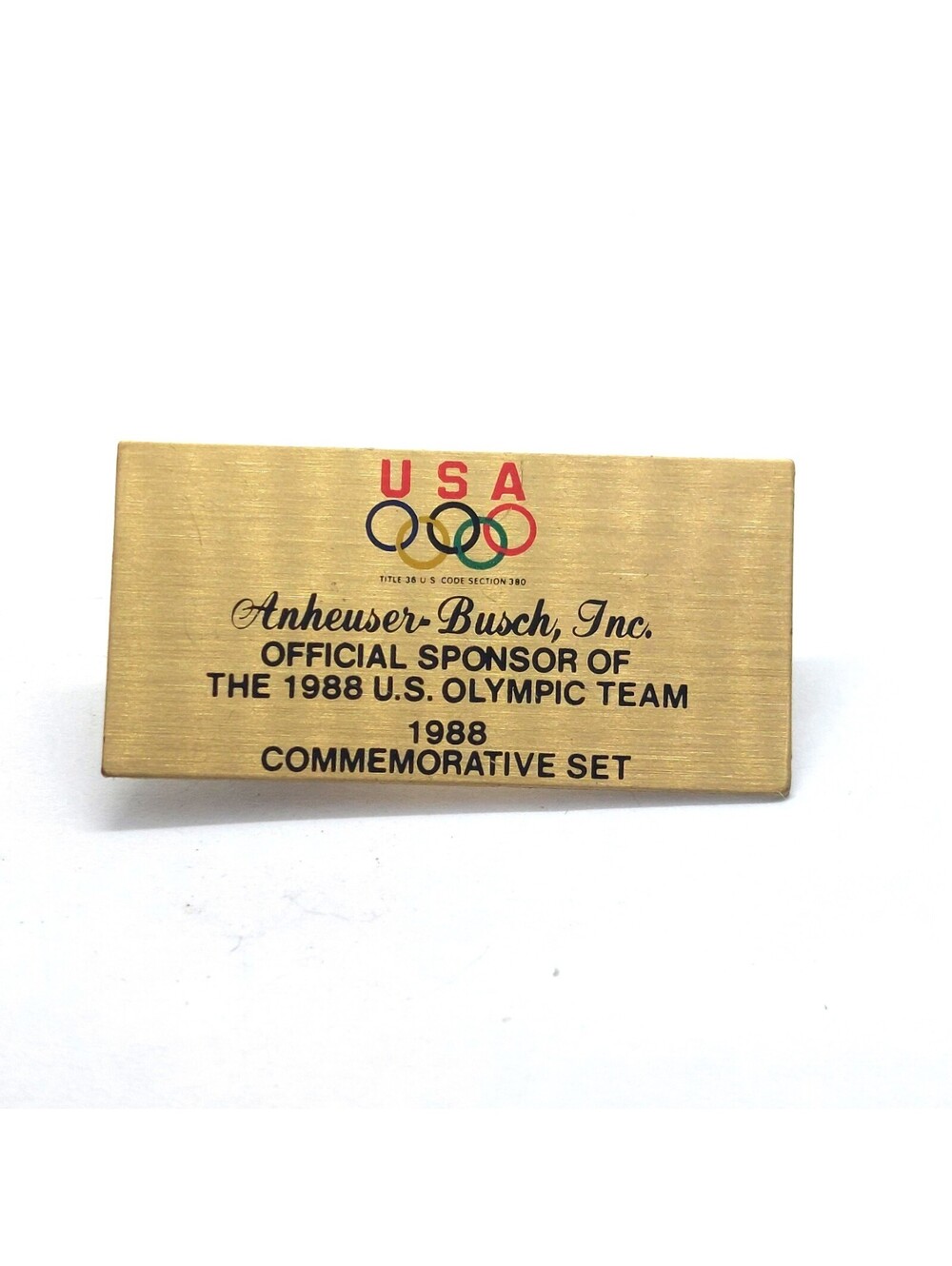 Anheuser Busch USA Olympic Sponsor Pin 1988 Commemorative Set Official Team